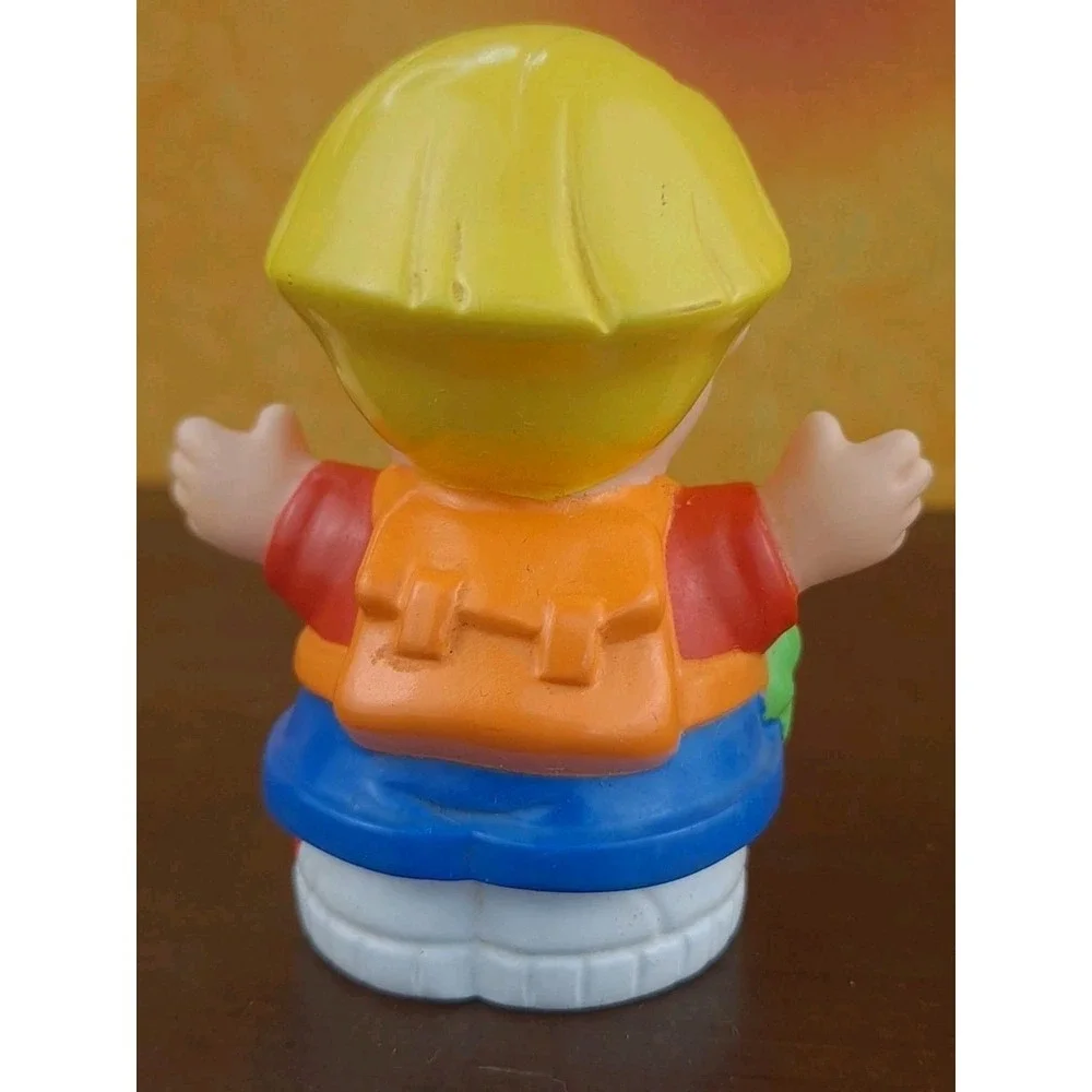 Fisher Price Little People  Eddie with Green Frog Orange‎ Backpack 1997